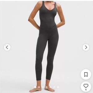 LULULEMON ALIGN BODYSUIT A/B 25” in GRAPHITE GRAY SZ 6 NWT